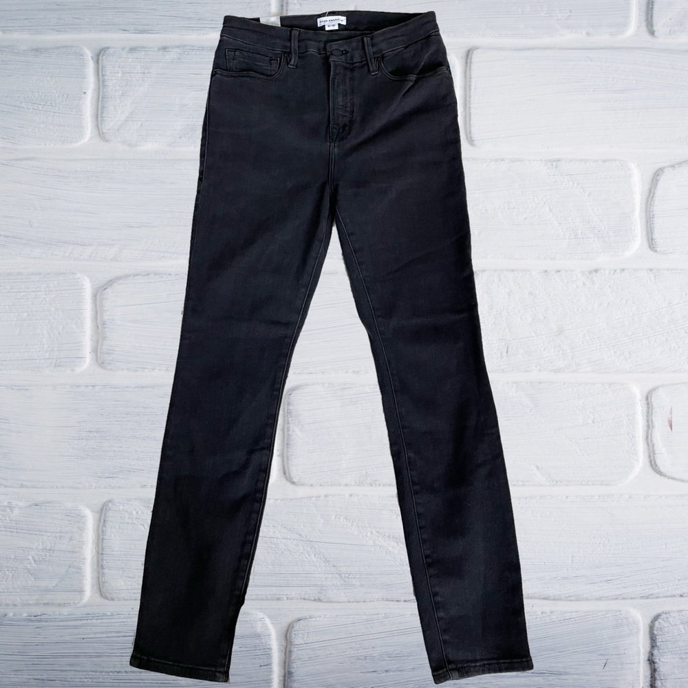NEW Good American Good Waist Crop Black Jeans